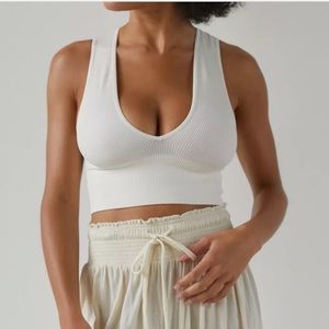 Out From Under Hailey Seamless Plunge Bra Top in White